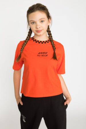 Sarkans t-krekls meitenēm HAVING SO MUCH