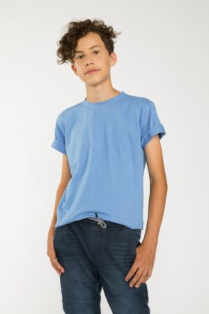 Zils vienkāršs T-krekls zēniem